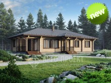 1-47a Проект одноэтажного деревянного дома для отдыха